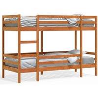 Berkfield Home Bunk Bed without Mattress Wax Brown 90x190 cm Single Solid Wood Pine