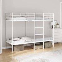 Berkfield Home Bunk Bed without Mattress White 75x190 cm Small Single Steel