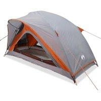 Berkfield Home Camping Tent 1-Person Grey & Orange Waterproof