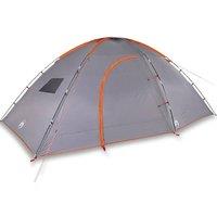 Berkfield Home Camping Tent 8-Person Orange Waterproof in Grey