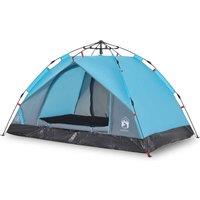 Berkfield Home Camping Tent Dome 2-Person Blue Quick Release