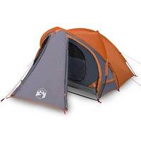 Berkfield Home Camping Tent Dome 2-Person Grey & Orange Waterproof