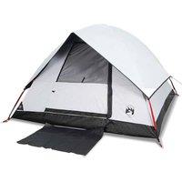 Berkfield Home Camping Tent Dome 2-Person White Blackout Fabric Waterproof