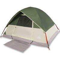 Berkfield Home Camping Tent Dome 3-Person Green Waterproof