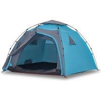 Berkfield Home Camping Tent Dome 4-Person Blue Quick Release