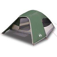 Berkfield Home Camping Tent Dome 4-Person Green Waterproof