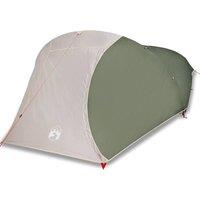 Berkfield Home Camping Tent Dome 4-Person Green Waterproof