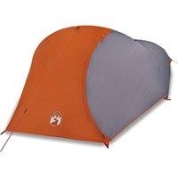Berkfield Home Camping Tent Dome 4-Person Orange Waterproof