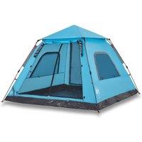 Berkfield Home Camping Tent Dome 5-Person Blue Quick Release