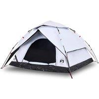 Berkfield Home Camping Tent Dome 5-Person White Blackout Fabric Quick Release