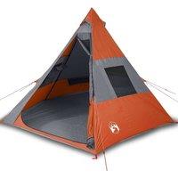 Berkfield Home Camping Tent Tipi 7-Person Orange Waterproof