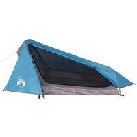 Berkfield Home Camping Tent Tunnel 1-Person Blue Waterproof