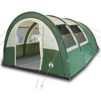 Berkfield Home Camping Tent Tunnel 4-Person Green Waterproof