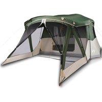 Berkfield Home Camping Tent with Porch 4-Person Green Waterproof
