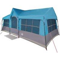 Berkfield Home Camping Tent with Windows Blue 12-Person Waterproof