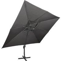 Berkfield Home Cantilever Garden Parasol with Double Top Anthracite 400x300 cm in Charcoal