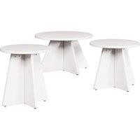 Berkfield Home Coffee Table Set 3 pcs White Solid pine wood