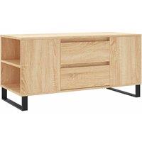 Berkfield Home Coffee Table Sonoma Oak 102x44.5x50 cm Engineered Wood in Light Tan