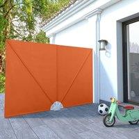 Berkfield Home Collapsible Terrace Side Awning Terracotta 240x160 cm in Orange