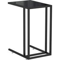 Berkfield Home Computer Side Table Black 50x35x65 cm Tempered Glass | Size: 50 x 35 x 65 cm