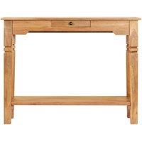 Berkfield Home Console Table 100x40x76 cm Solid Acacia Wood in Brown | Size: 100 x 40 x 76 cm