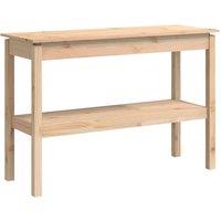 Berkfield Home Console Table 110x40x75 cm Solid Wood Pine in Light Tan | Size: 110 x 40 x 75 cm