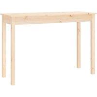 Berkfield Home Console Table 110x40x75 cm Solid Wood Pine in Light Tan | Size: 110 x 40 x 75 cm