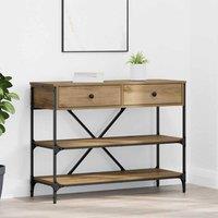 Berkfield Home Console Table Artisan Oak 100x34.5x75 cm Engineered Wood in Brown