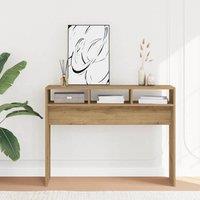 Berkfield Home Console Table Artisan Oak 105x30x80 cm Engineered Wood in Brown | Size: 105 x 30 x 80 cm