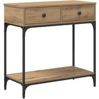 Berkfield Home Console Table Artisan Oak 75x34.5x75 cm Engineered Wood in Brown