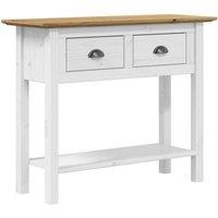 Berkfield Home Console Table BODO Brown 90x34.5x73 cm Solid Wood Pine in White