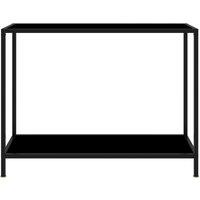 Berkfield Home Console Table Black 100x35x75 cm Tempered Glass | Size: 100 x 35 x 75 cm