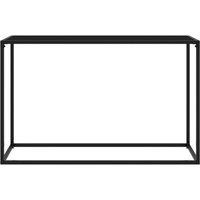 Berkfield Home Console Table Black 120x35x75 cm Tempered Glass | Size: 120 x 35 x 75 cm