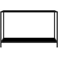 Berkfield Home Console Table Black 120x35x75 cm Tempered Glass | Size: 120 x 35 x 75 cm