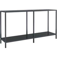 Berkfield Home Console Table Black 140x35x75.5 cm Tempered Glass