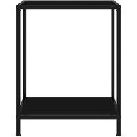 Berkfield Home Console Table Black 60x35x75 cm Tempered Glass | Size: 60 x 35 x 75 cm