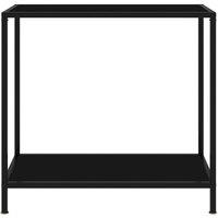 Berkfield Home Console Table Black 80x35x75 cm Tempered Glass | Size: 80 x 35 x 75 cm