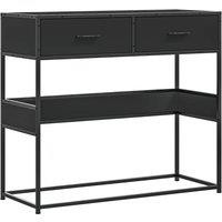Berkfield Home Console Table Black 90x35x80 cm Engineered Wood | Size: 90 x 35 x 80 cm