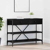 Berkfield Home Console Table Black Oak 100x34.5x75 cm Engineered Wood