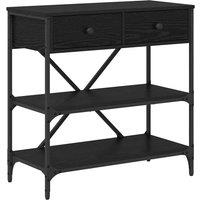 Berkfield Home Console Table Black Oak 75x34.5x75 cm Engineered Wood