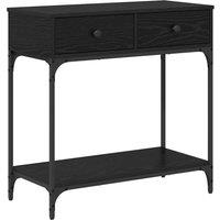 Berkfield Home Console Table Black Oak 75x34.5x75 cm Engineered Wood