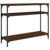 Berkfield Home Console Table Brown Oak 100x29x75 cm Engineered Wood | Size: 100 x 29 x 75 cm