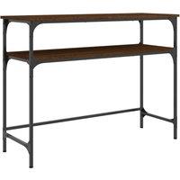 Berkfield Home Console Table Brown Oak 100x35.5x75 cm Engineered Wood