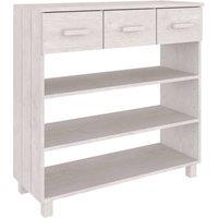 Berkfield Home Console Table HAMAR White 90x35x90 cm Solid Wood Pine | Size: 90 x 35 x 90 cm