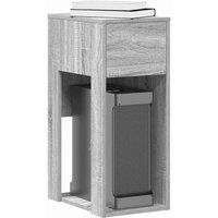 Berkfield Home Computer Tower Stand with Drawer Grey Sonoma 30x44x74 cm | Size: 30 x 44 x 74 cm