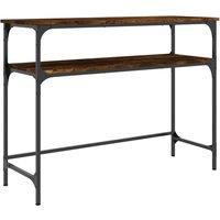 Berkfield Home Console Table Smoked Oak 100x35.5x75 cm Engineered Wood in Brown