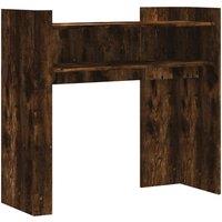 Berkfield Home Console Table Smoked Oak 100x35x90 cm Engineered Wood in Brown | Size: 100 x 35 x 90 cm