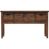 Berkfield Home Console Table Solid Fir Wood 131x35.5x75 cm Brown