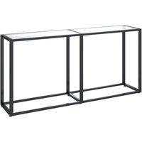 Berkfield Home Console Table Transparent 160x35x75.5cm Tempered Glass in Clear | Size: 160x35x75.5 cm