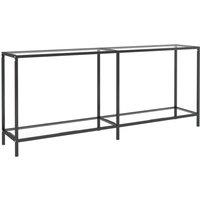 Berkfield Home Console Table Transparent 180x35x75.5 cm Tempered Glass in Clear